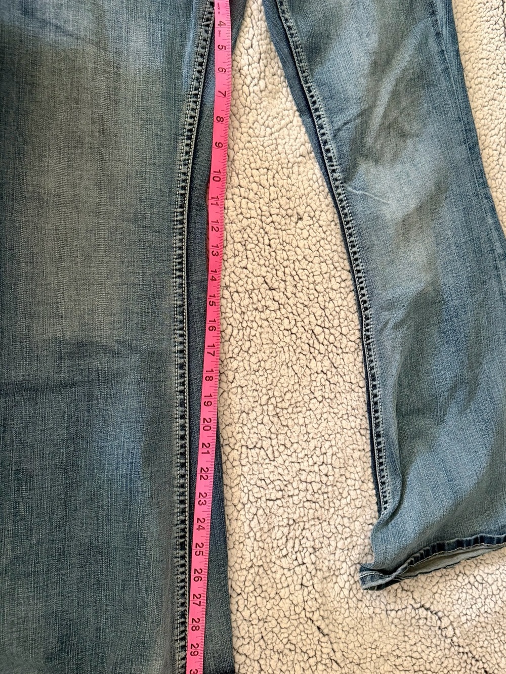 Grace Women’s Medium Blue Bootcut Jeans with Beaded Back Pockets - Picture 9 of 10